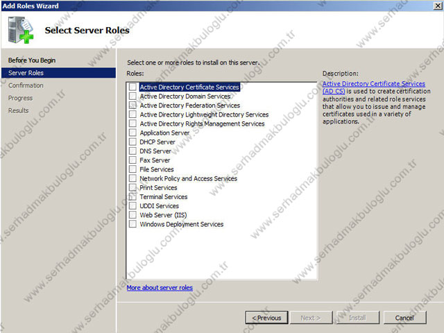 Windows Server 2008 ile Gelen Server Rolleri
