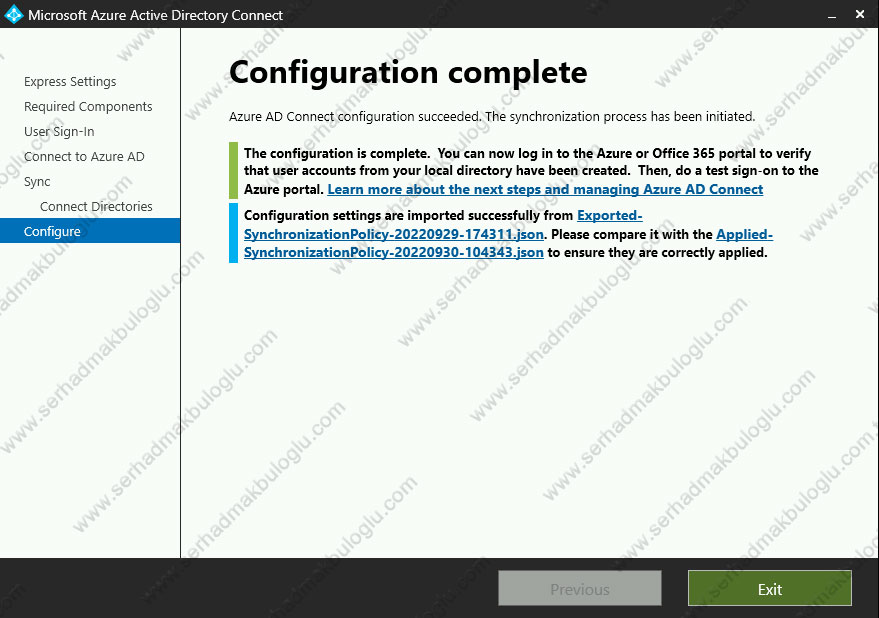 Migrate Azure AD Connect to a New Server Serhad Makbuloglu